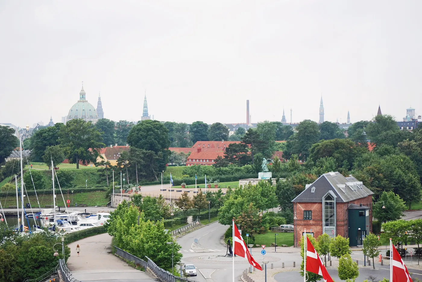 Copenhagen harbour skyline seen from the Langelinie cruise quay