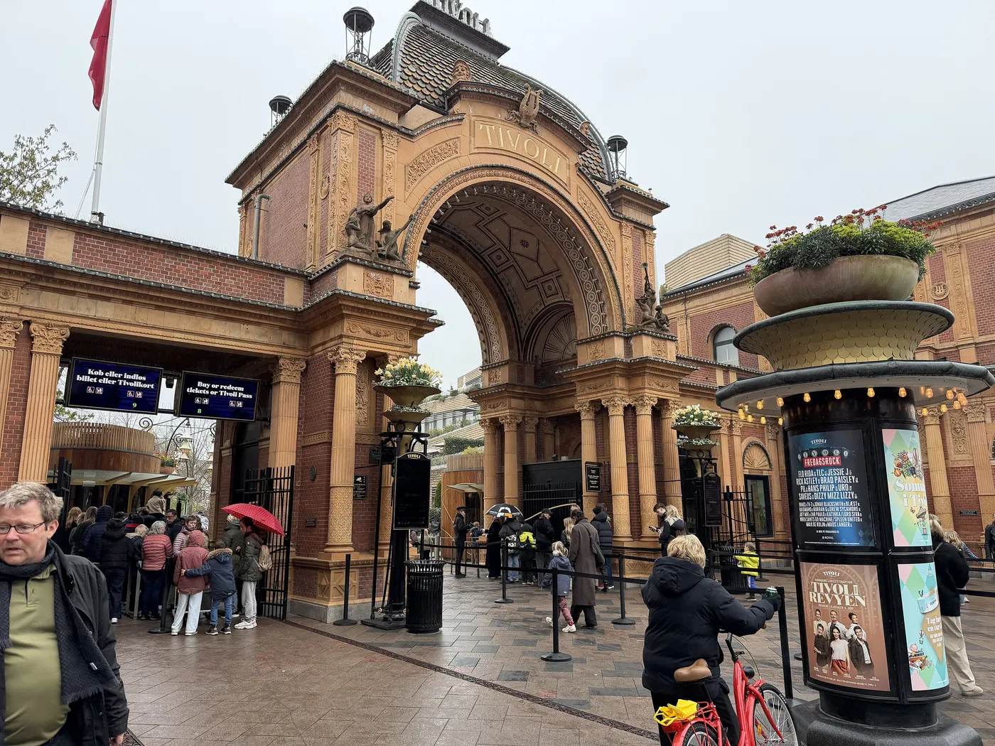 Entrance to Tivoli Gardens amusement park in central Copenhagen
